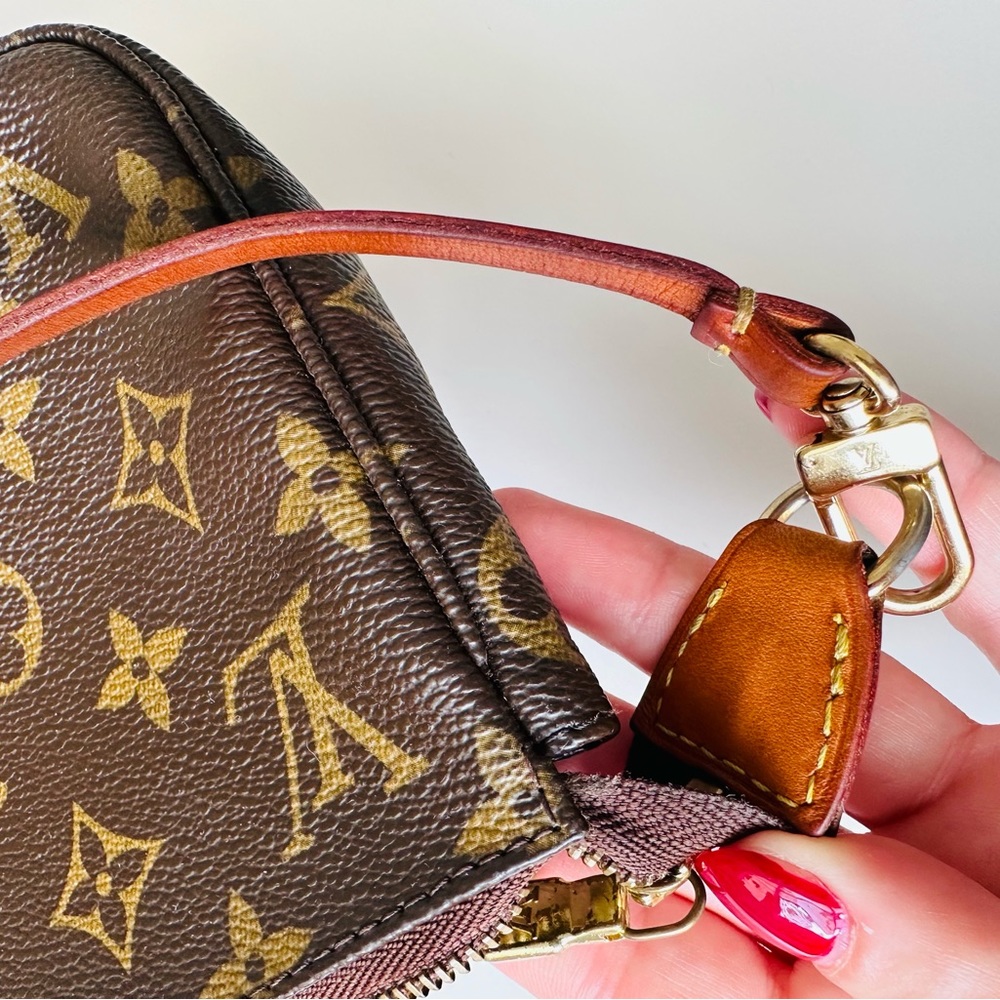 Louis Vuitton Brown Monogram Mini Pochette with Gold Hardware - Picture 9 of 16